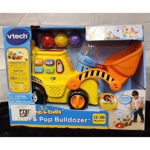 VTech, Pop-a-Balls, Push and Pop Bulldozer, Toddler Learning Toy, New P11